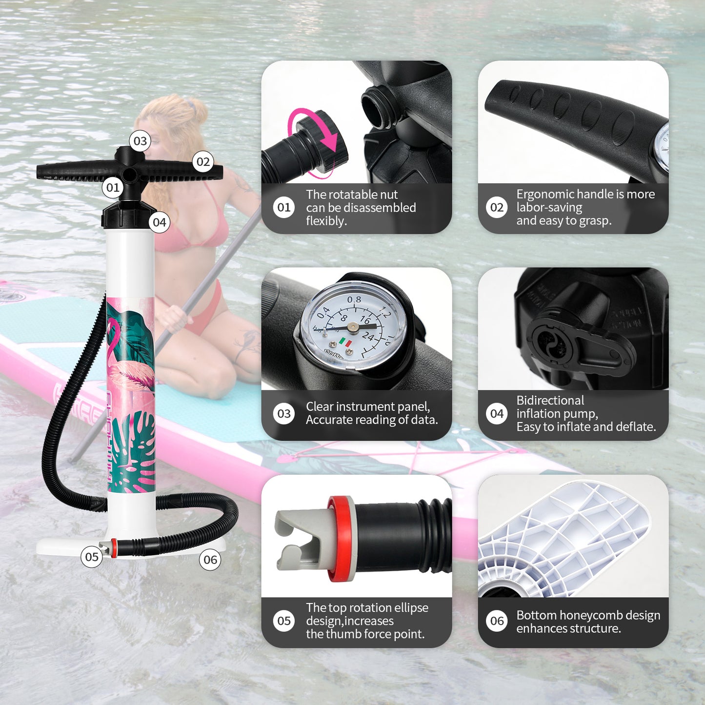 Flamingo paddle board package